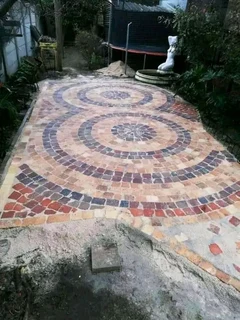 Affordable half brick paving
