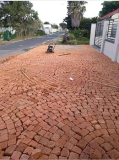 Affordable half brick paving