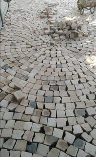 Affordable half brick paving