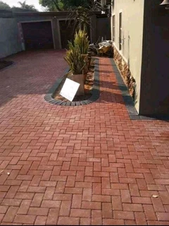 Affordable half brick paving