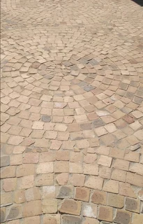 Affordable half brick paving