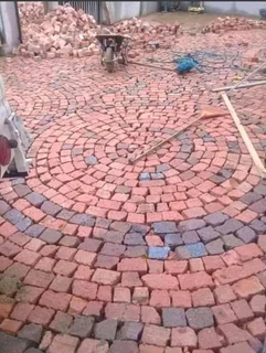 Cheaper half brick paving
