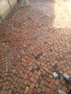 Affordable half brick paving
