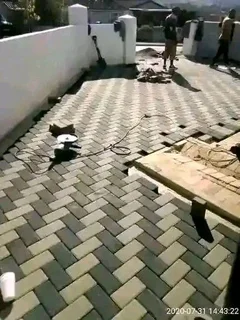 Cement bond brick paving