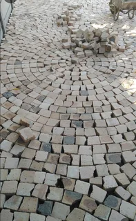 Half brick paving