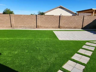 Artificial grass.. Paving..Roll on lawn.. brown and gray stones..compost  available and affordable