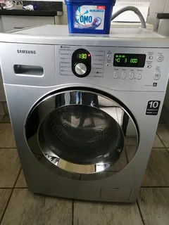 SILVER 8/5KG SAMSUNG WASHER AND DRYER COMBO FRONT LOADER