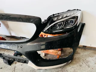 Mercedes-Benz C-Class W205 AMG Double Xenon Headlights &amp; Bumper.