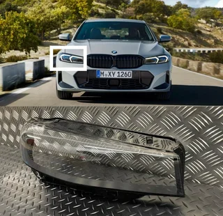 2023 BMW 3 Series G20 G21 LCI Left &amp; Right  Headlight Glass Lens Replacements.