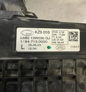 LAND ROVER DEFENDER HEADLIGHT PASSENGER LEFT SIDE LED HEADLIGHT L8B213W030GJ