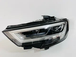 OEM Passenger Side LED Matrix Headlight designed for the 2016–2020 Audi A3, S3, and RS3 models.