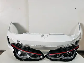 Volkswagen Golf MK8 GTI LED IQ-Light Headlights &amp; Front Bumper – Genuine OEM Set