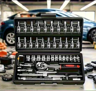 46 Pieces 1/4" Drive Socket Set&Tool Set