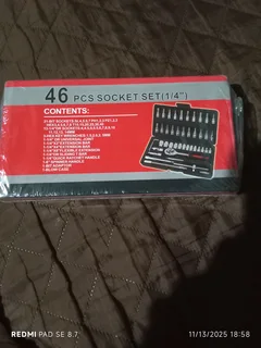 46 Pieces 1/4&#34; Drive Socket Set&amp;Tool Set