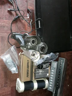 Cctv cameras. Power supply, monitor