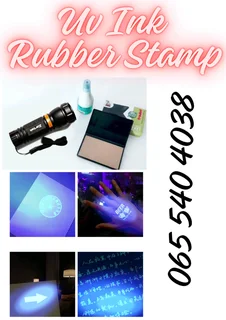 Uv ink self inking rubber stamps