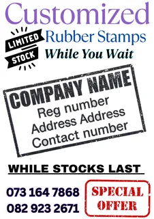 Customised Rubber stamp special