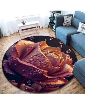 SALE: NEW 3D Round Rose Carpet