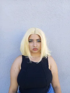 Golden blonde bob lace wig