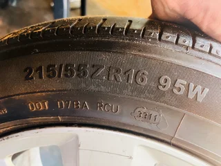 Audi rim with tyre