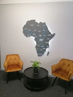 Laser cut magnetic african map