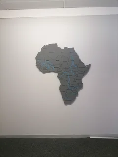Laser cut magnetic african map