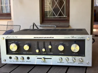 A Classic Marantz Model 1070 integrated Amplifier from the 1970s