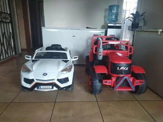 Kids ride on car and tractor