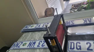 Number plate machine