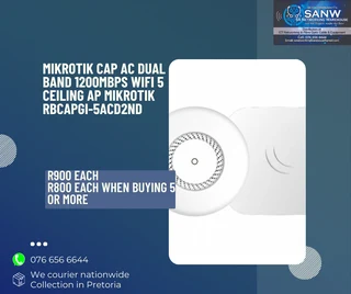 MikroTik cAP ac Dual Band 1200Mbps Wifi 5 Ceiling AP |MikroTik RbcAPGi-5acD2nD