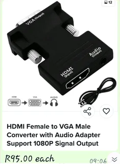 HDMi (female) to VGA (male) -Adaptor/converter