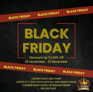 Black Friday Specials Up To 50% Off Everything In Store