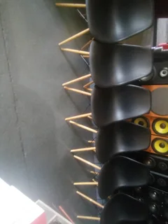 Plastic Chairs With Wooden Legs Set Of 6