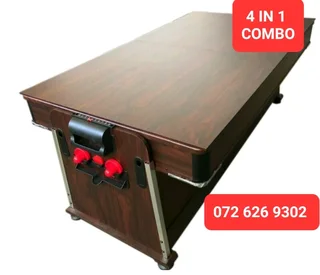 Pool table combo air hockey and table tennis