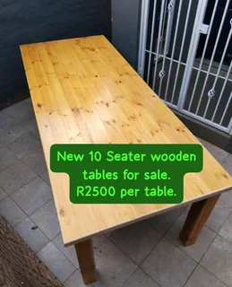 10 Seater wooden tables and kiddies chairs FOR SALE.