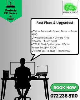 Tech Support — Wi-Fi &#43; Laptop Help (Pretoria &#43; Remote SA)