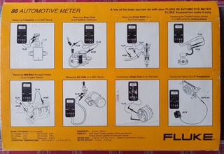 FLUKE 88 MULTI CAPABILITY AUTOMOTIVE METER AS NEW WITH ALL PAPERWORK AND CARRY CASE.
