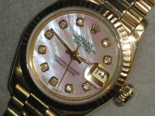 Rolex Oyster Perpetual President Lady Datejust 18K Solid Gold Case President  Bracelet Diamond Dial