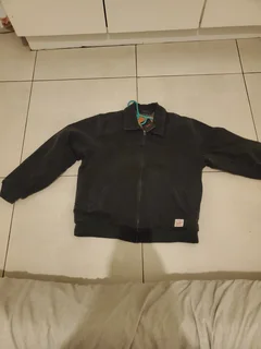 Levisham mens aviator jacket darkly washed.