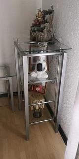 3 piece glass display / TV stand