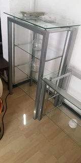 3 piece glass display / TV stand