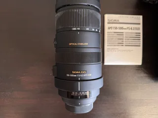 Sigma APO 150-500mm F5-6.3 DG OS HSM Lens for Nikon F Mount w/ Sigma 86mm Circular Polariser Filter