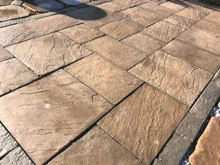 Pavers On Sale. Rockface paving Slabs.