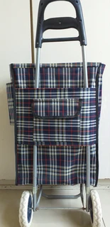 Checkered Shopping Trolley