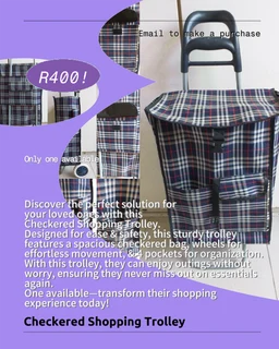 Checkered Shopping Trolley