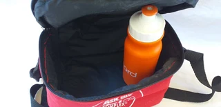 Red Lunch Bag &#43; Orange Juice Bottle