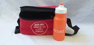Red Lunch Bag &#43; Orange Juice Bottle