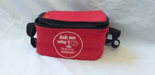 Red Lunch Bag + Orange Juice Bottle