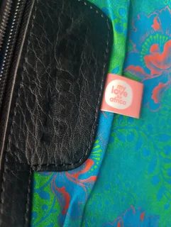 I love Africa Leather laptop bag