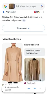 Ted Baker Marsia Full Skirt Coat Size 3